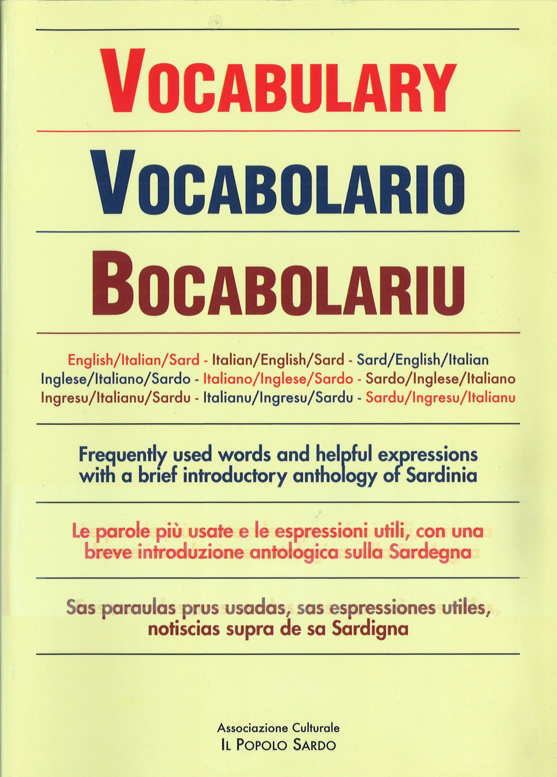 Vocabulariu Vocabolario Bocabolariu