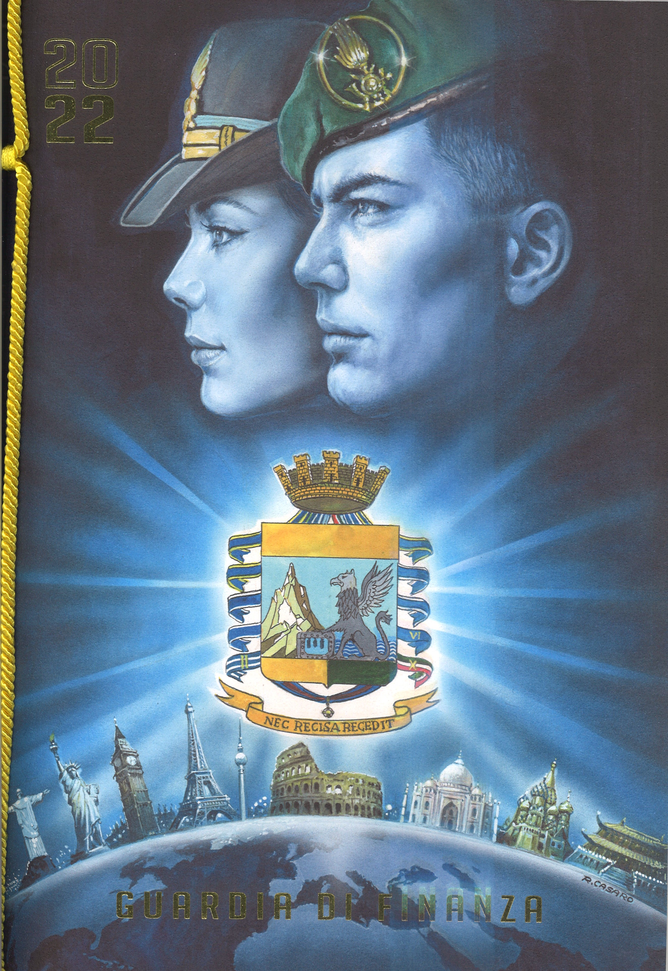 CALENDARIO STORICO DELLA GUARDIA DI FINANZA  2022 – NEC RECISA RECEDIT