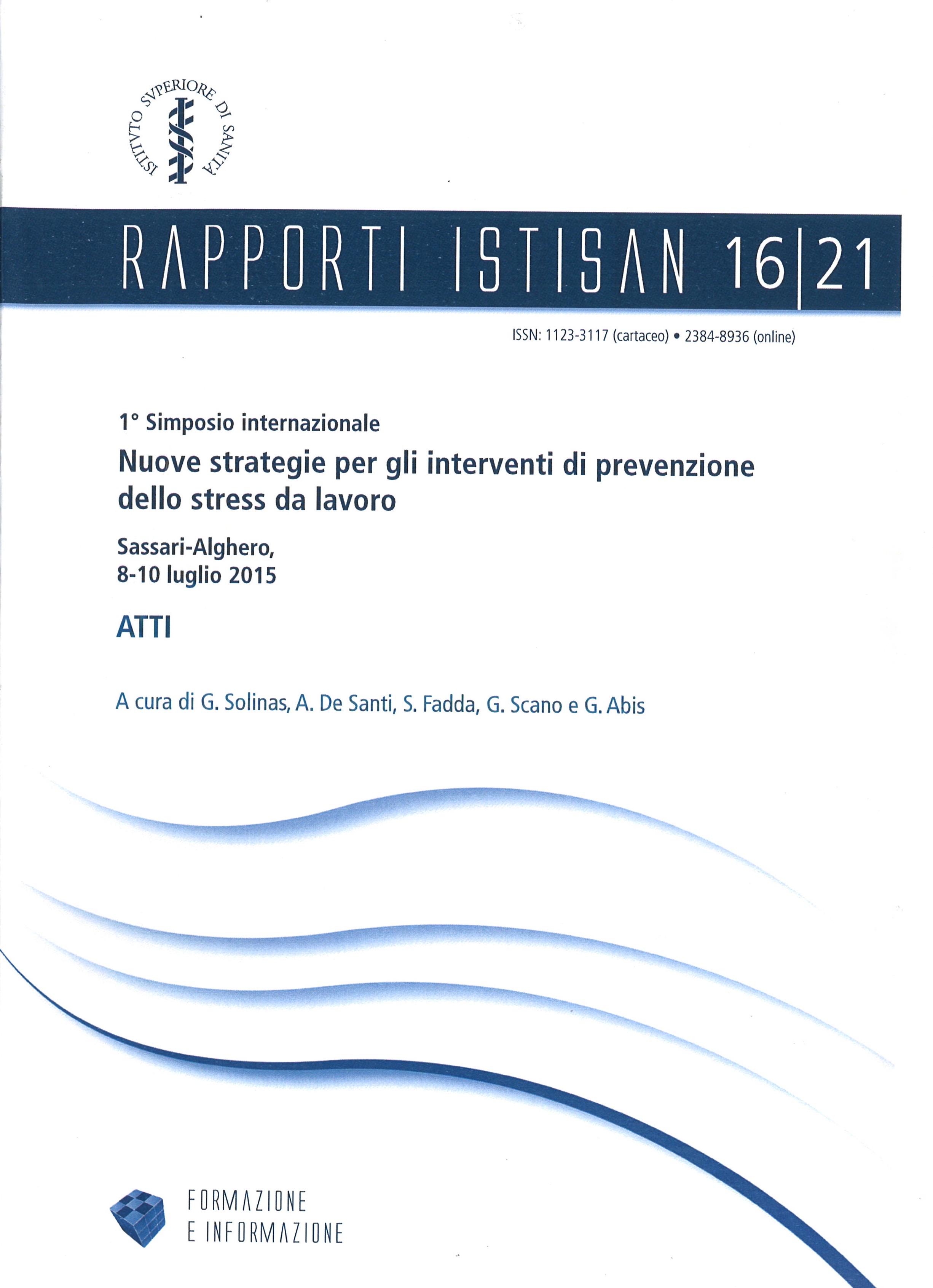 ISTITVTO  SVPERIORE DI SANITA’ – RAPPORTI ISTISAN 16 I 21
