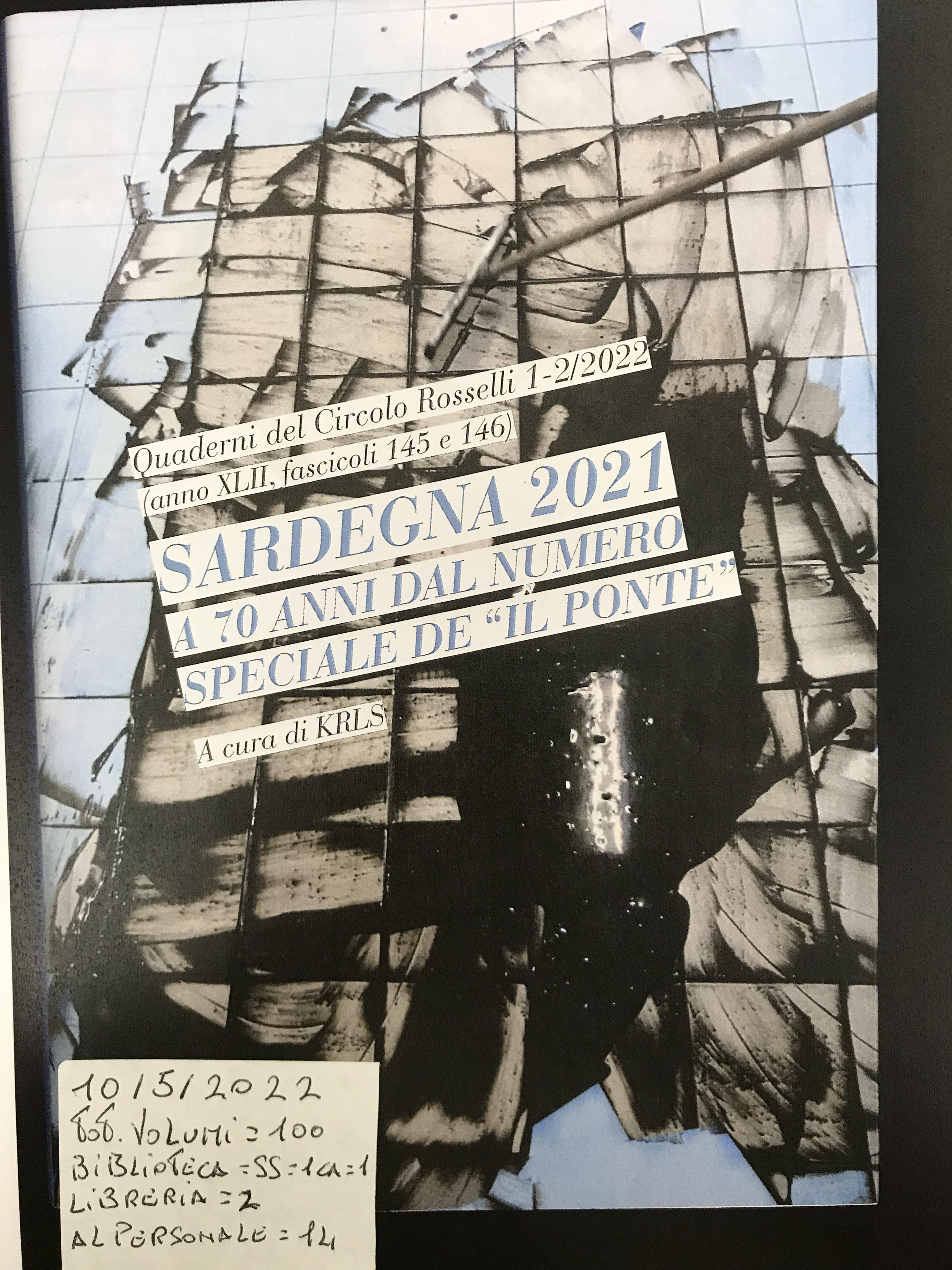 Sardegna 2021 : a 70 anni dal numero speciale de “Il Ponte”
