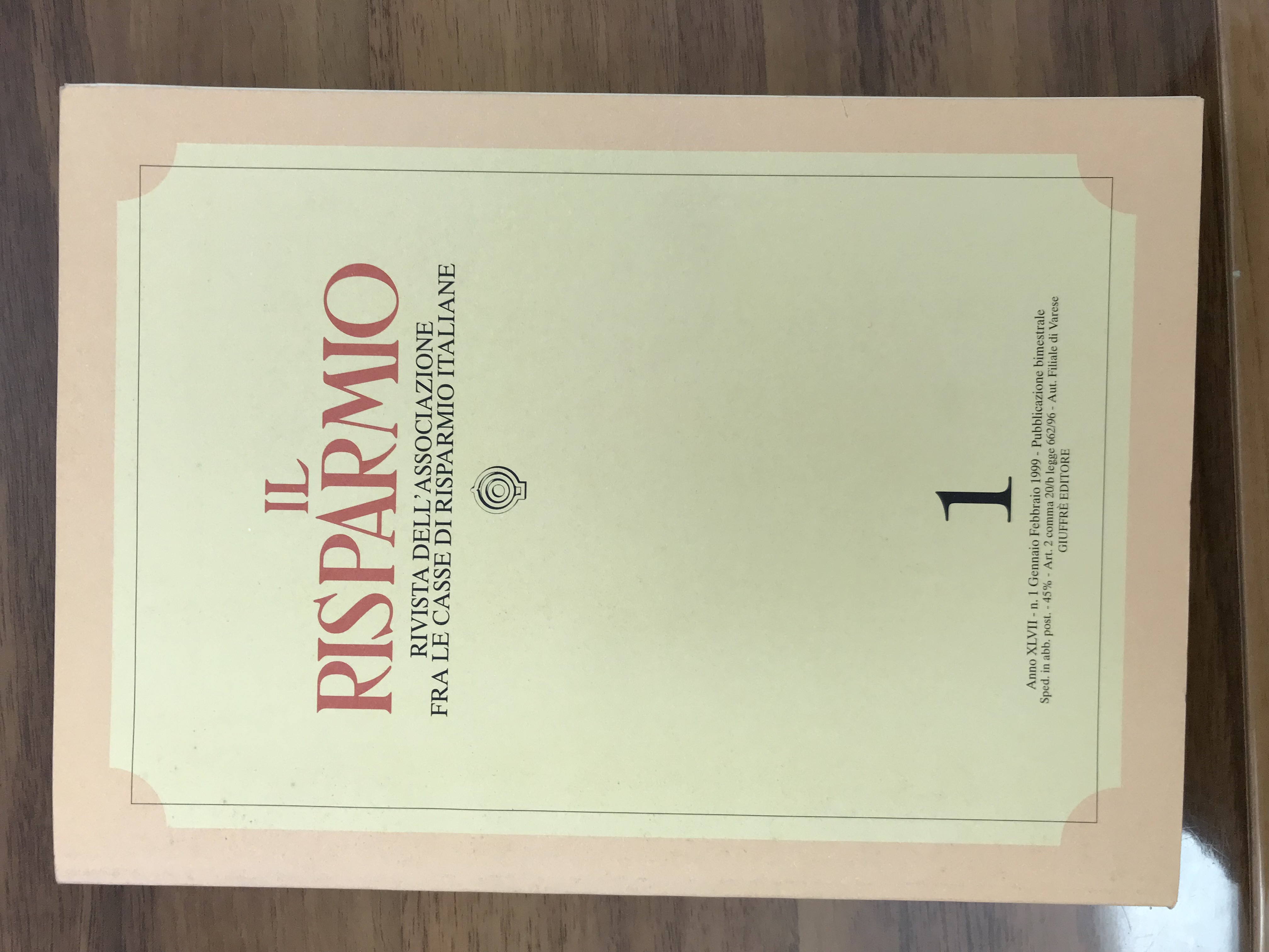 Il Risparmio. Rivista dell’Associazione fra le Casse di Risparmio Italiane