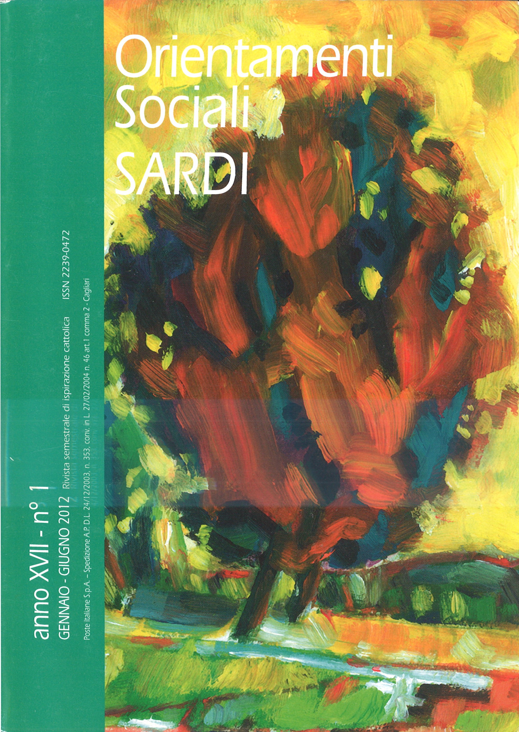 Orientamenti Sociali / Sardi / gennaio – giungo 2012 / anno XVII – n° 1 /