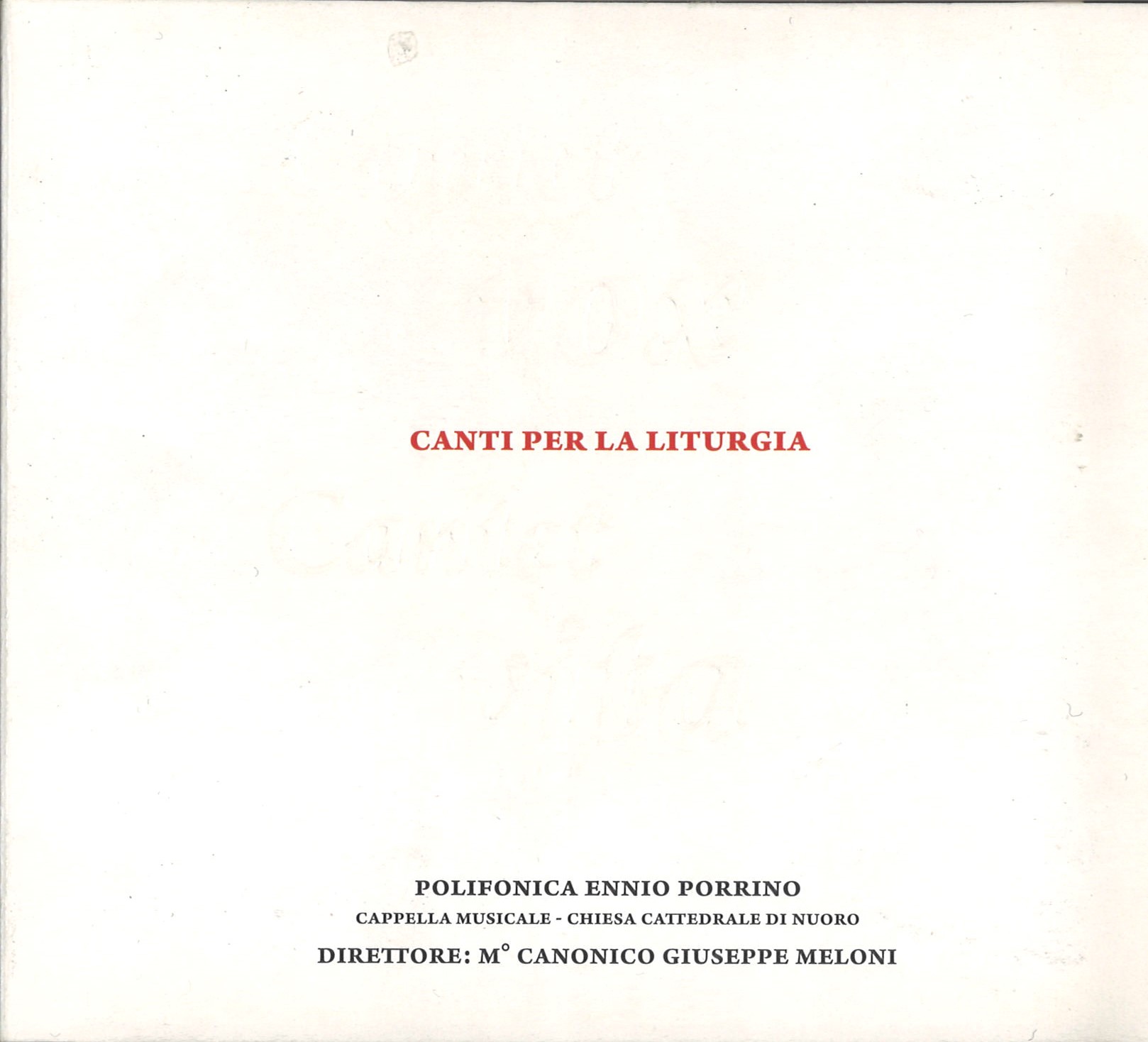 Canti per la Liturgia / Cantet vox _ Cantet vita