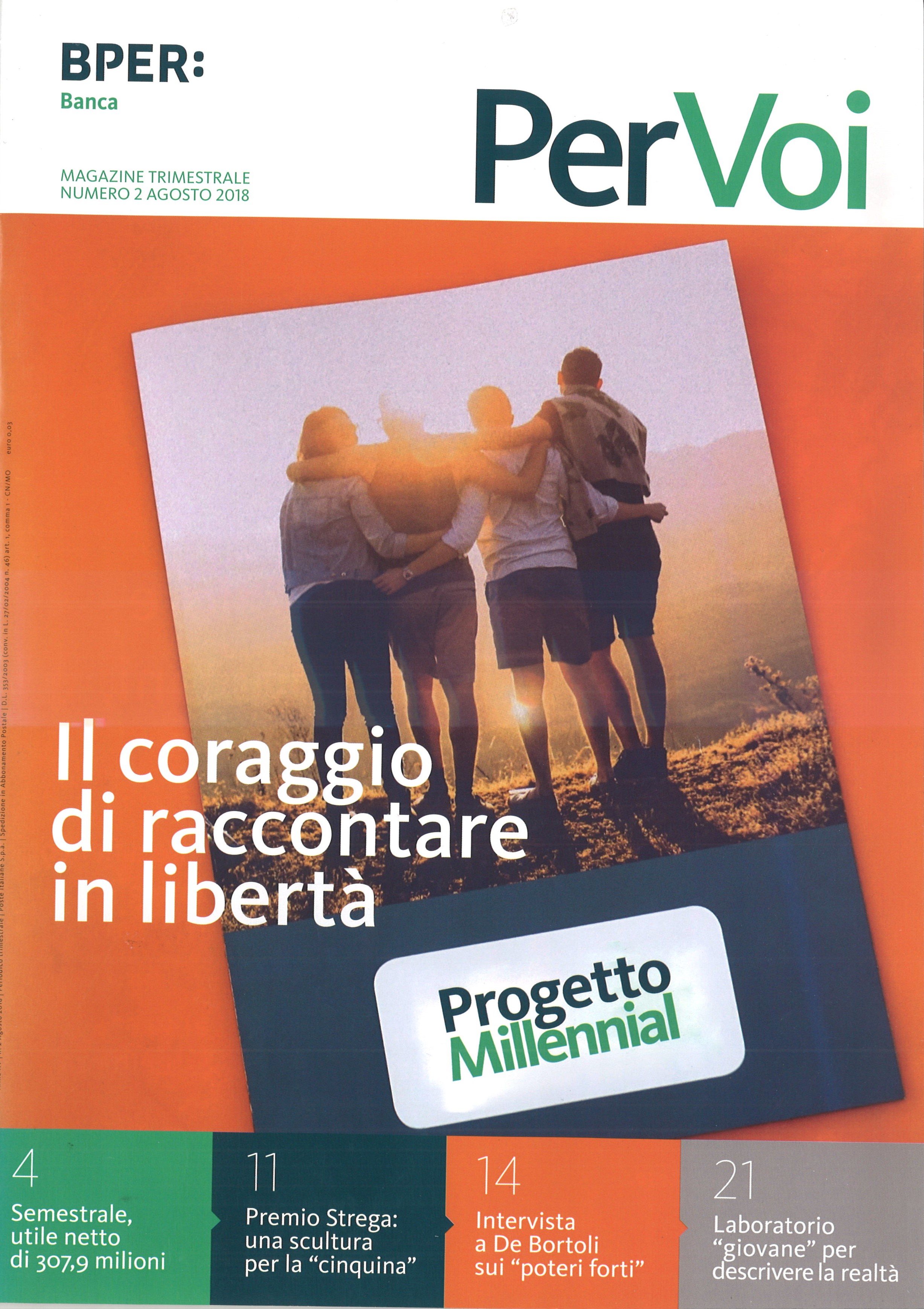 PerVoi / Bper Banca / Magazine Trimestrale / Numero 2 agosto 2018 /