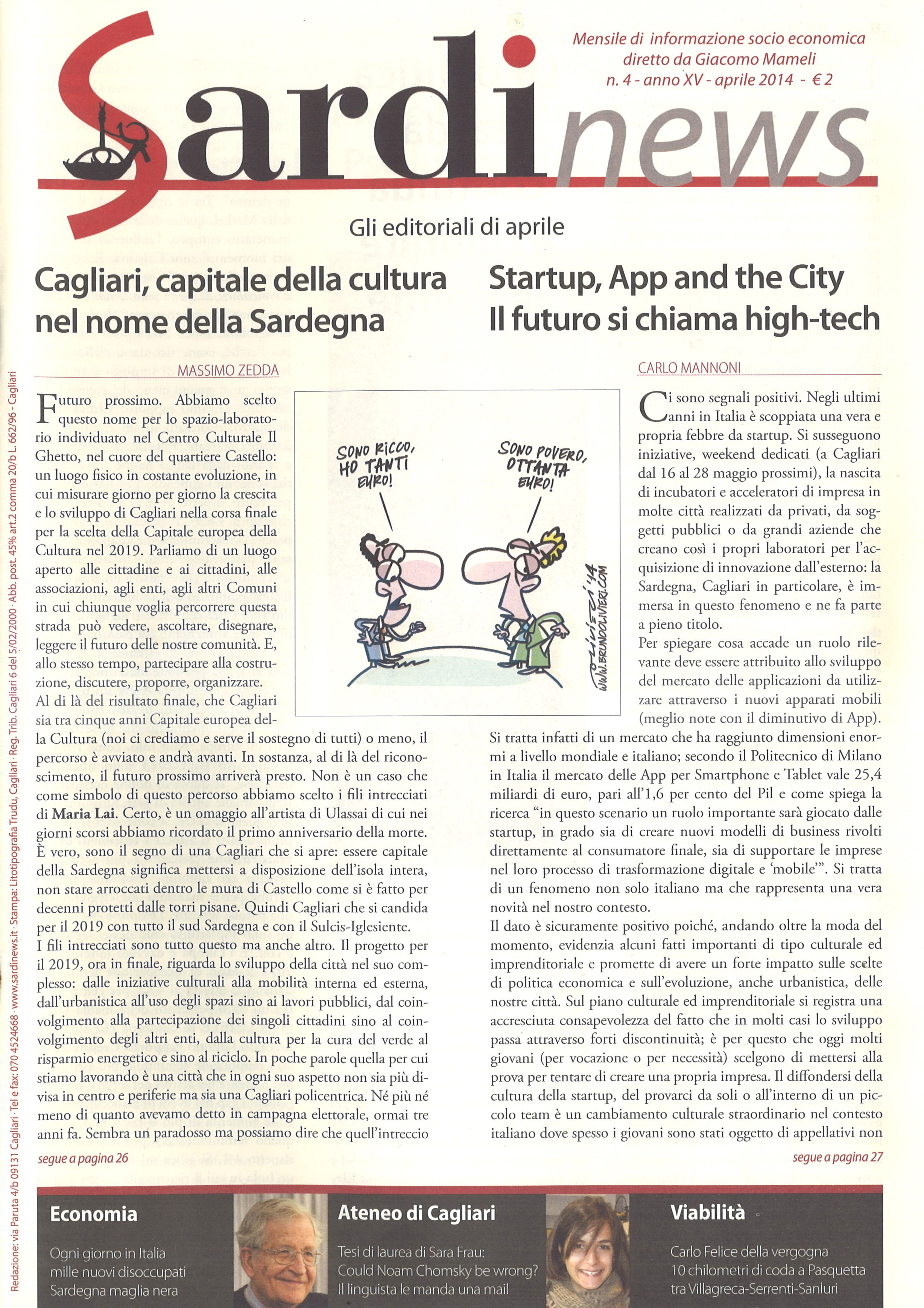 Sardinews / n. 4 / anno XV – aprile 2014 /