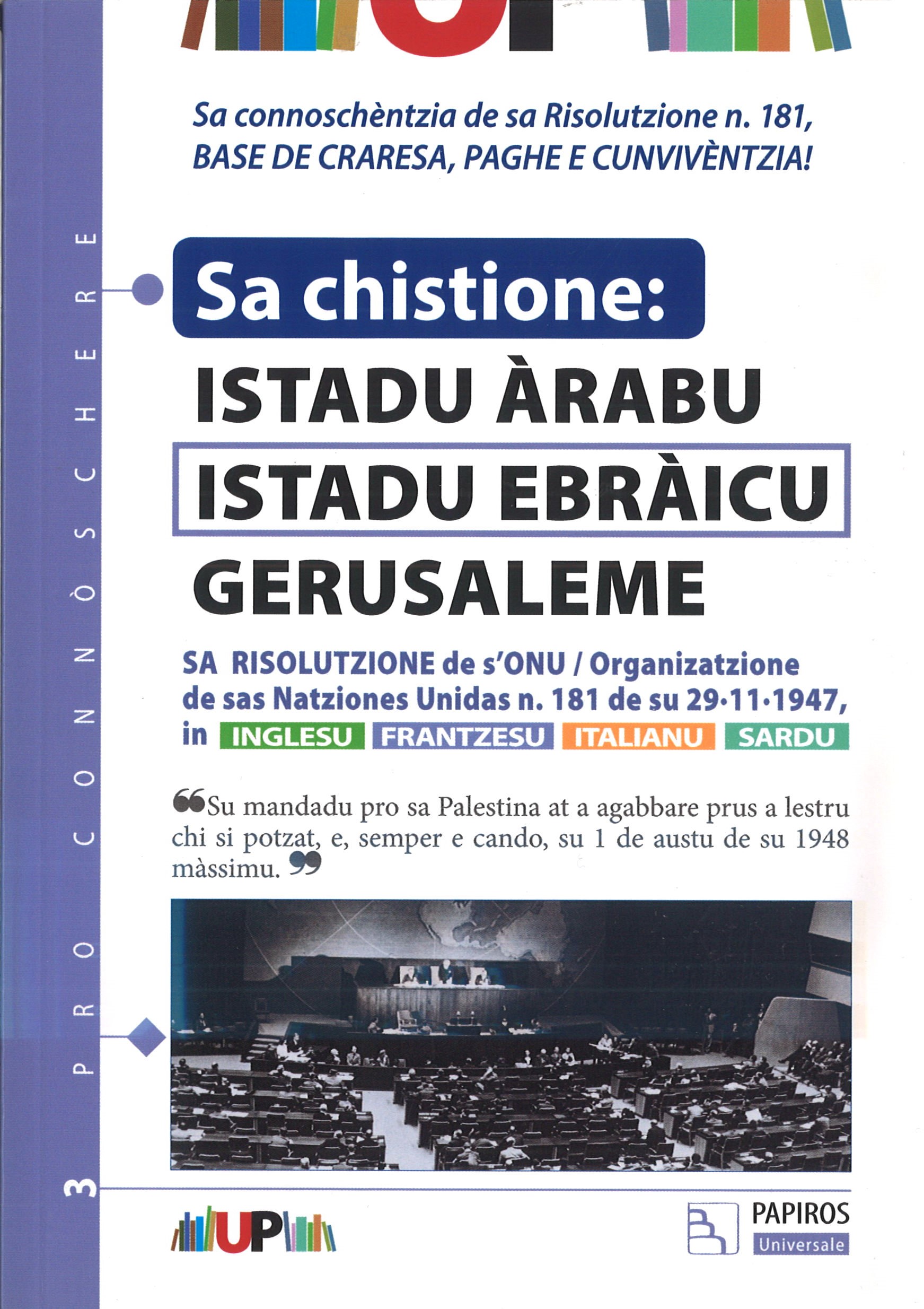 Sa chistione: Istadu Arabu / Istadu Ebraicu / Gerusaleme / SA RISOLUTZIONE de s’ONU /