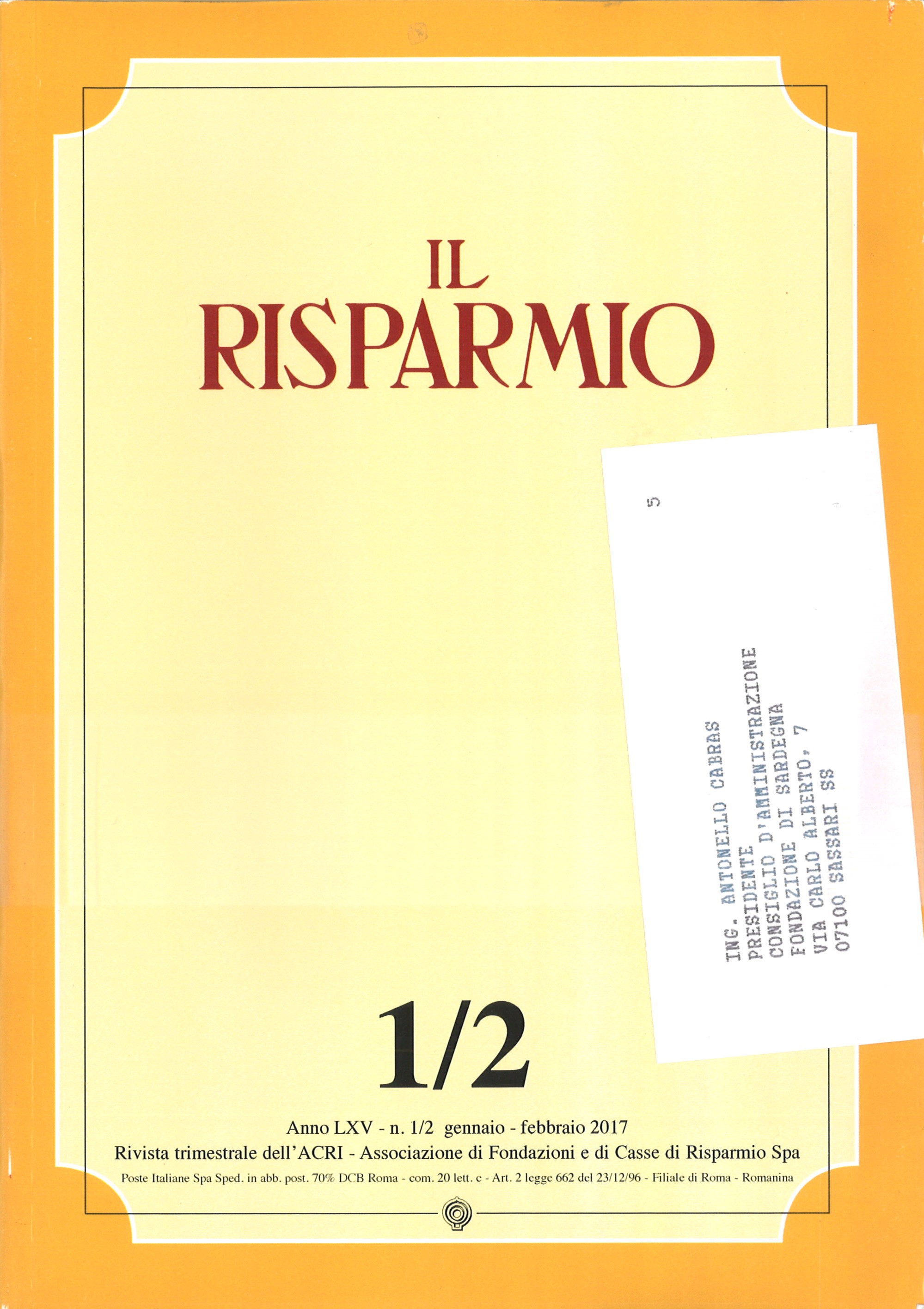 Il Risparmio / 1/2 /