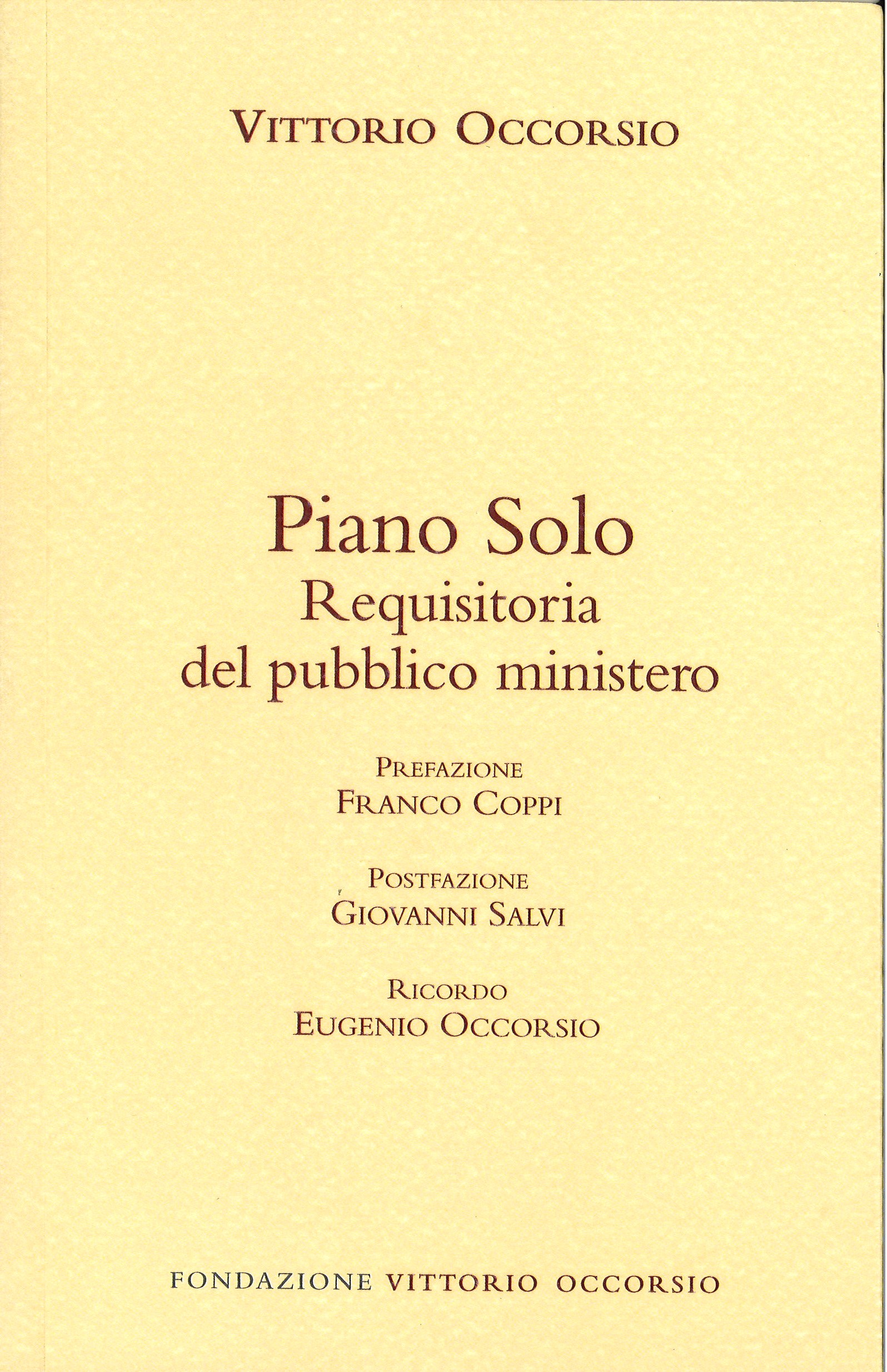 Piano Solo. Requisitoria del pubblico ministero